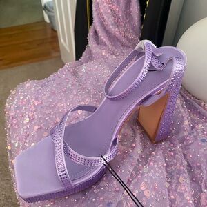 Windsor Purple Heeled Sandals with Slingback Design
